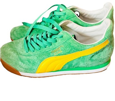 Puma Roma Suede Green Shoes Size 11 Premium Leather Sneakers Classic