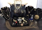 vintage gold tone costume jewelry lot