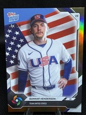 Gunnar Henderson Topps Now World Baseball Classic Gold Foil /50 - United States