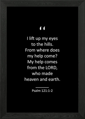 Psalm 121 1 2 Gerahmtes Wandbild Poster Leinwanddruck Bild