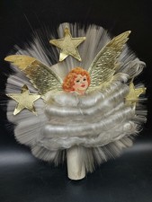 National Tinsel Co? Vintage Spun Glass Angel Christmas Tree Topper *READ*