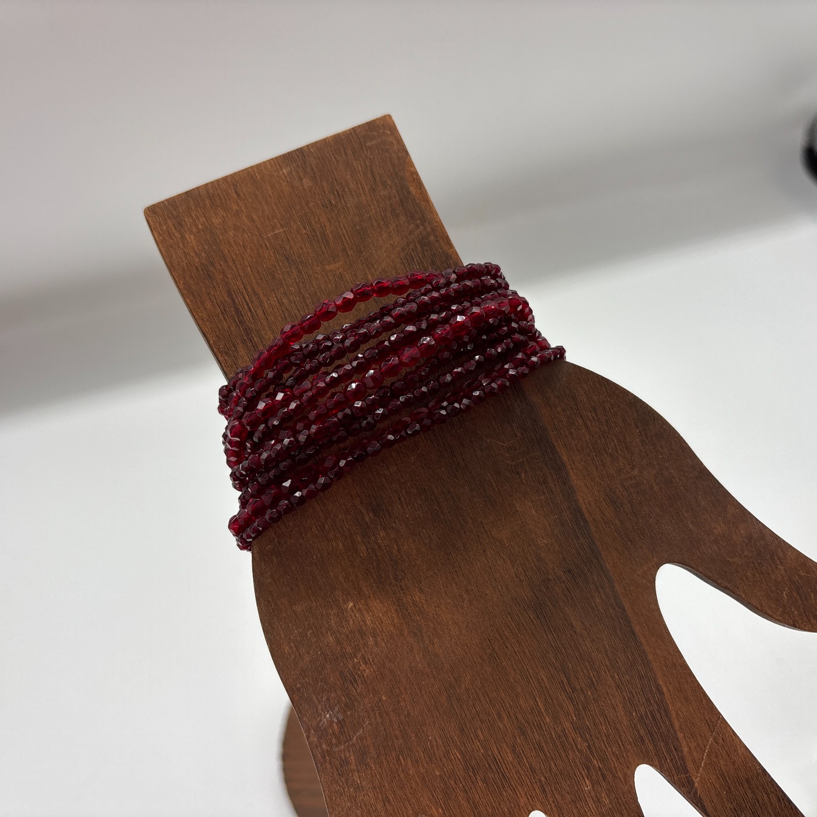 Vintage Signed EUGENE Haskell Multi Strand Ruby B… - image 5