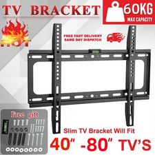 TV WALL BRACKET MOUNT FOR 26 30 32 40 50 70 UP TO 80 INCH UNIVERSAL LED LCD QLED
