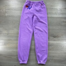 Aviator Nation Sweatpants Kids 14 Purple Rainbow Logo Joggers USA Made