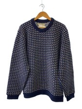 L.L.Bean Birdseye Knit Knitted Sweater Thin L Wool Navy