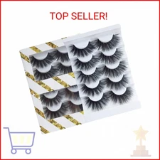 JIMIRE High Volume False Eyelashes Fluffy 3D Lashes Pack 5 Pairs