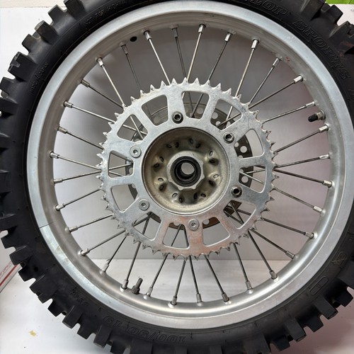02 - 07 2002 HONDA CR125R CR 125 R OEM REAR WHEEL HUB RIM HAS CRACK SEE PHOTOS