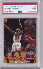 Michael Jordan 1997 Flair Showcase #1 ROW 2 HOF PSA 9 Chicago Bulls