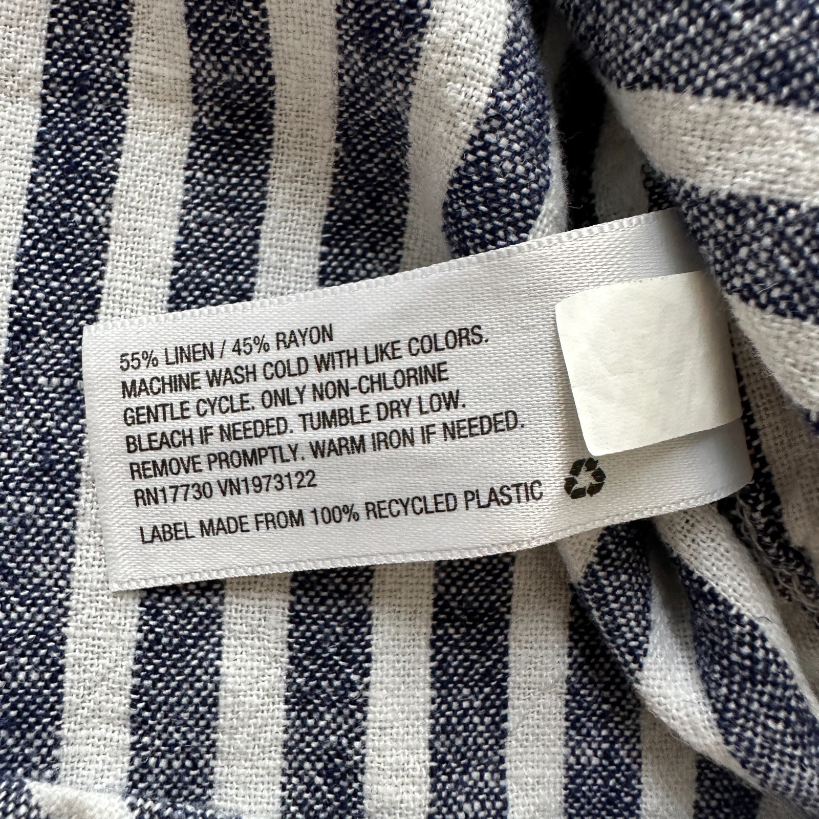 Universal Thread Striped Button Down Linen Blend … - image 9