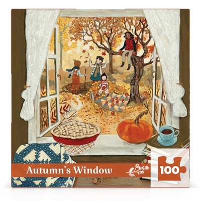 Autumn's Window by Loré Pemberton 100 Piece Mini Jigsaw Puzzle NYPC New