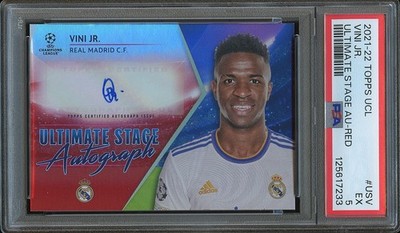 Vini Jr. 2021-22 Topps UCL Auto Autograph RED SSP Real Madrid 4/5 