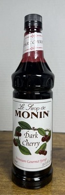 MONIN Premium Gourmet Syrup 1 LITER/33.8 fl oz Dark Cherry