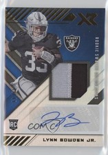 2020 Panini XR Rookie Swatch Blue 42/49 Lynn Bowden Jr #RSA-LB Auto sl3