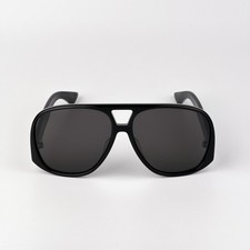 Saint Laurent Men Sunglasses Black Square SL652/F SOLACE 001 NEW AUTHENTIC