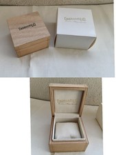 90s EBERHARD WOODEN WATCH BOX UHRENBOX SCATOLA + CHRONOGRAPH EXTRA-FORT NOS!