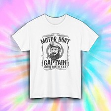 Camisa Capitán Barco Motor Divertida Navegación Camiseta Náutica S-5XL Humor Lago Océano