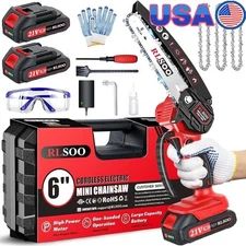 Mini Chainsaw Cordless 6 Inch Portable One-Handed Tool Gardening Pruning New