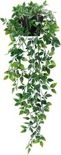 Whonline Fake Hanging Plants, Artificial Small Potted Plants for Indoor Green 