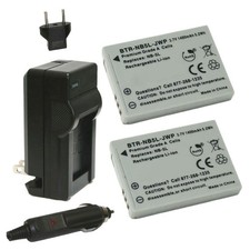 Replacement for Canon PowerShot SX230 HS Battery 2-Pack, 1400mAh and Charger