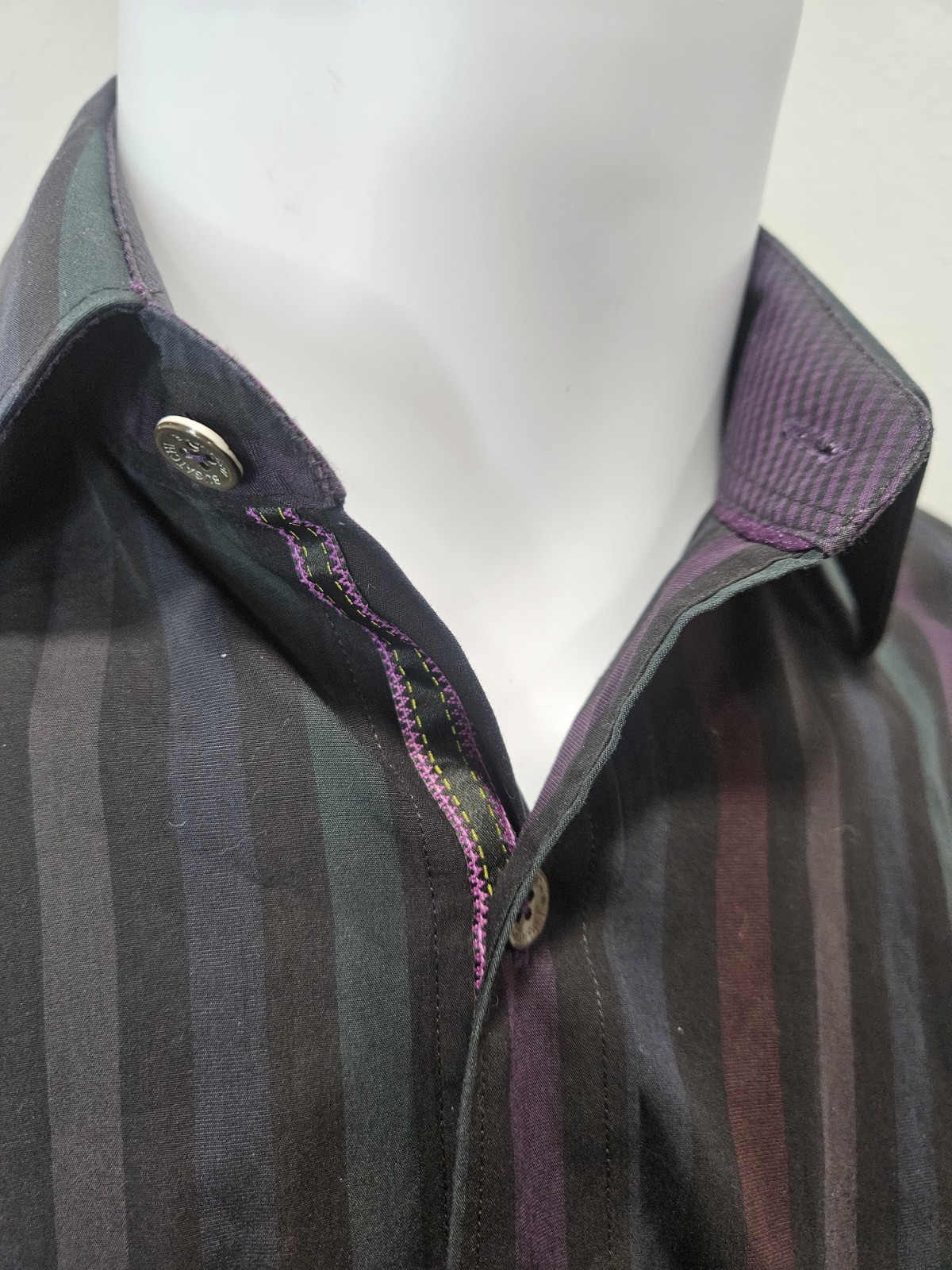 Bugatchi classic fit men's medium button-down lon… - image 2