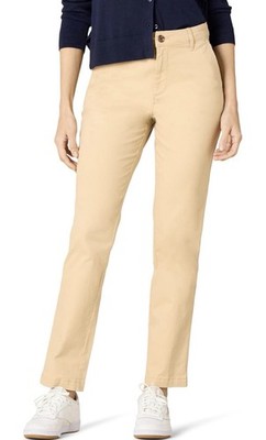 Amazon Essentials Women s High Rise Slim Fit Straight Leg Khaki Pants 16