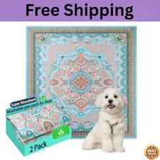Washable Puppy Pee Pads for Dogs with Pheromones Bohem 24" X24" 2 Pack , Traini