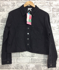 Scamp & Dude Denim Washed Black Heat Seal Shacket UK 10 bnwt (SR121X50)