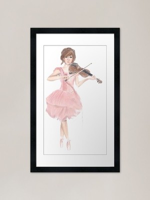 Electric Violin Dancer indsey St Framed Wall Art Poster Canvas Print Picture