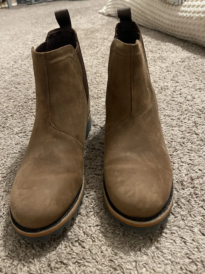 Botas Chelsea Chaco Fields para mujer impermeables, lona/cuero, talla 9,5 Foto 2 de 4