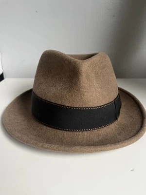 Fedora de lana Wigens hecho a mano en Italia talla 55/56 - Imagen 1 de 4