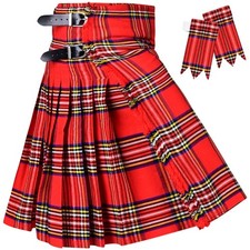Kilt for Men - 16oz Traditional Scottish Tartan, 5 Yards Premium Acrylic Kilt