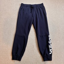 Adidas Joggers Sweatpants Women  s Large Essentials Logo Cotton Blend Dark Blue