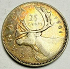 1941 Canada Quarter - 80% Silver - George VI - Circulated