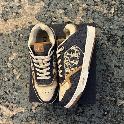 Dior B27 Uptown Low Top Sneaker Denim Sneaker 'Raffia Effect' Size