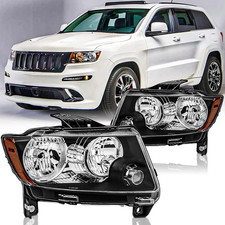 Headlights Assembly Pair for 2011 2012 2013 Jeep Grand Cherokee / 2011-2017 Jeep
