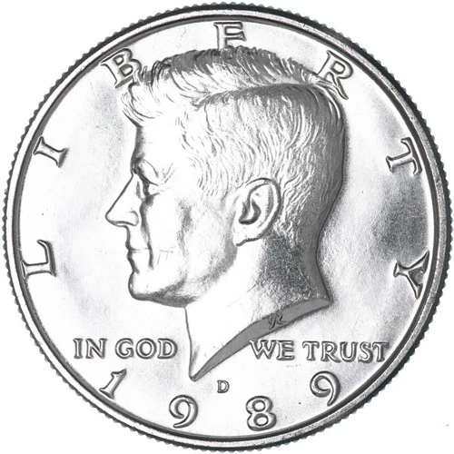 1989 D Kennedy Half Dollar Uncirculated from Mint Set
