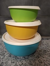 Tupper - Tupperware - 3er Set - türkis, gelb, grün - Schüsseln