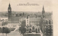 Vogelperspektive der Häuser des Parlaments St Margaret's Church London Postkarte um 1915