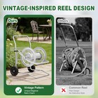 Water Hose Reel Cart 200 FT Capacity 4 Wheel Cart with Basket for Garden