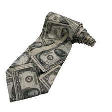 Vtg RALPH MARLIN Men's 1994 U.S.A. Money Neck Polyester Made in USA Tie Necktie