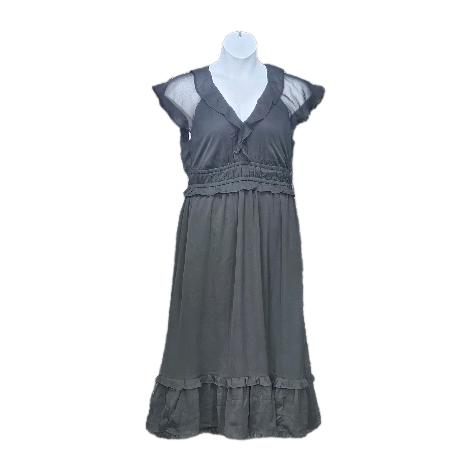 Old Navy Dress Size Large Tall Flutter Sleeve Smocked Whimsigoth Witchy Romantic