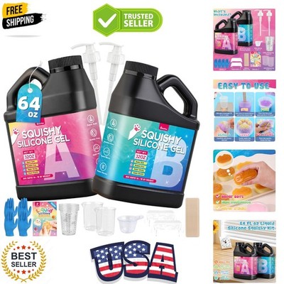 Taba Squishy Kit - 64 OZ DIY Squishy Maker Refill - Quick Curing, Bubble-Free...