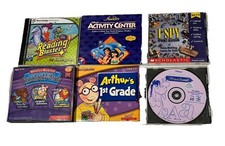 Lot of 6 Vintage PC CD-ROM Kids Games Ages 4  8 Disney Scholastic Reading Math
