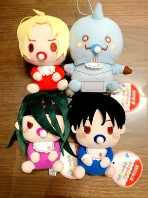 Fullmetal Alchemist Baby Friends Plüsch Set Edward Alphonse Roy Mustang Envy Neu