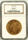 1869 Double Eagle Gold $20 Dollar Coin NGC AU58 Key Date CN832