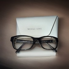 MICHAEL KORS MK8001 Ravenna Black white hard case Eyeglasses 53 18 140 Women's