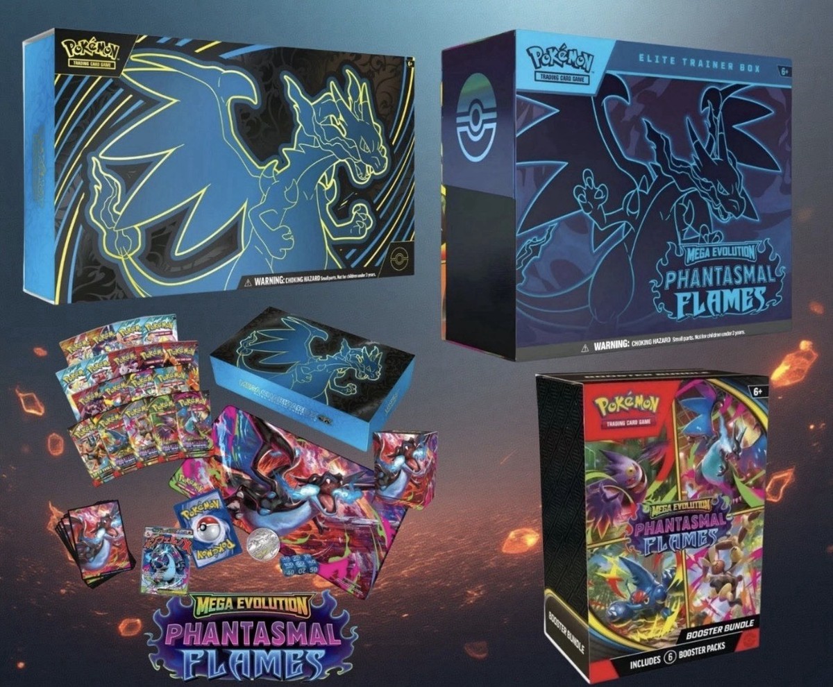 Pokémon Phantasmal Flames UPC ETB & BOOSTER BUNDLE Set Of 3 Brand