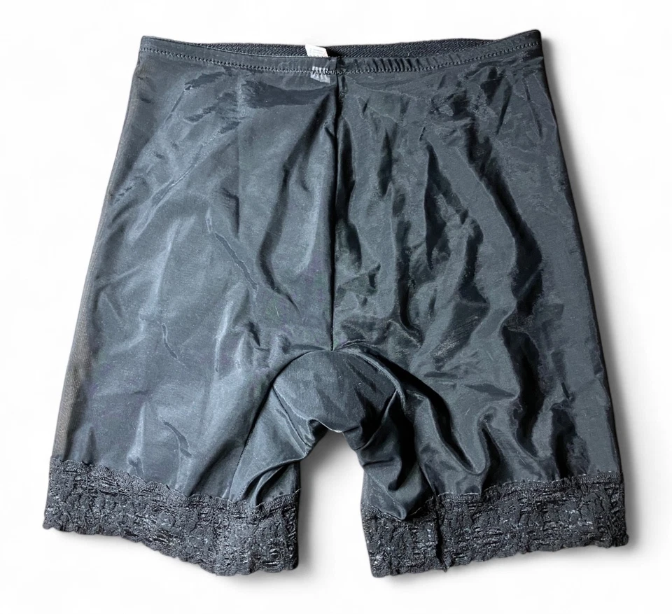 CALCINHA CINTURA PERNA LONGA BALI antiga renda frente e perna MALHA TOTALMENTE TRANSPARENTE 8353 tamanho G - Imagem 4 de 4