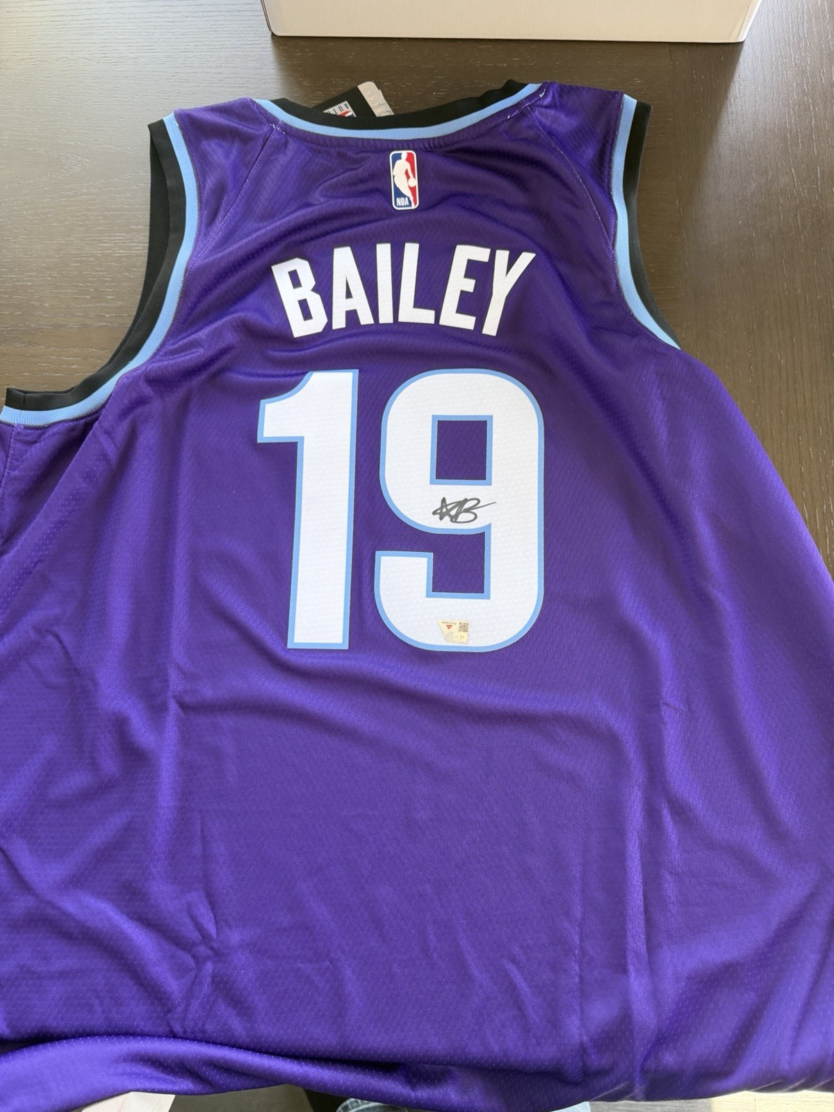 Ace Bailey Autographed Signed Utah Jazz Nike Purple Icon Swingman Jersey 