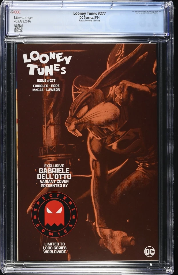Looney Tunes #277 CGC 9.8 Spectral Comics Edition B Dell'Otto Variant Bugs Bunny - Imagem 2 de 2